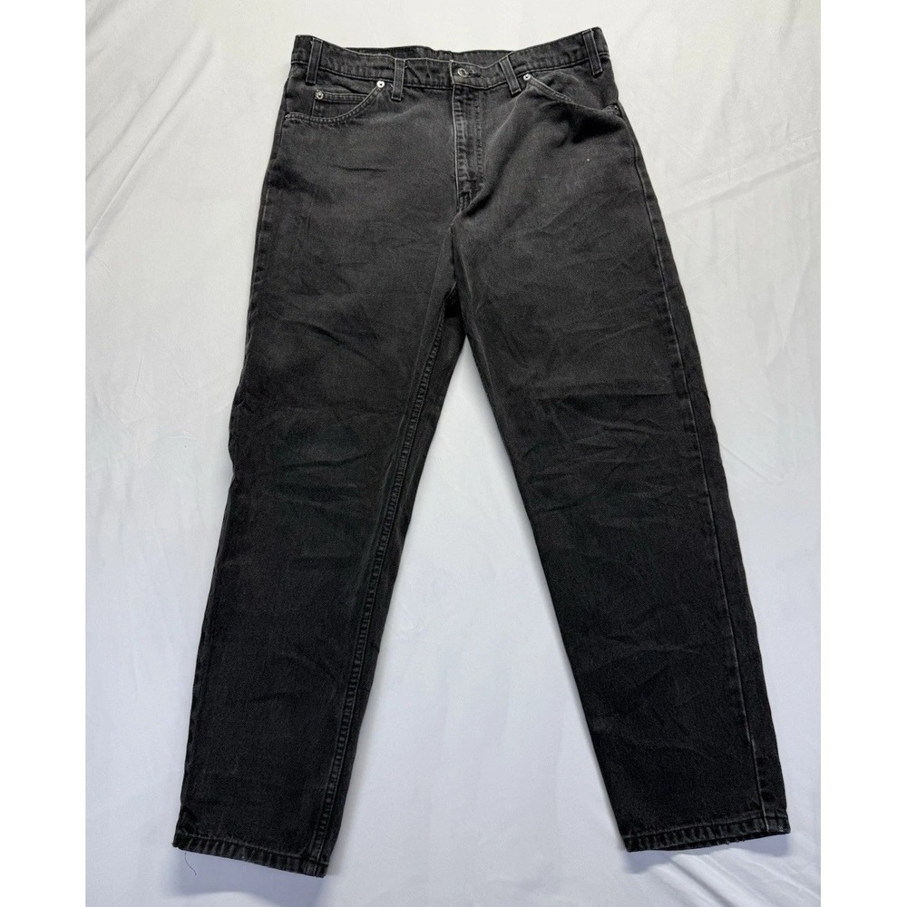 Vintage Levis 550 Orange Tab Black Jeans Mens 36x30 Relaxed Tapered Denim Casual